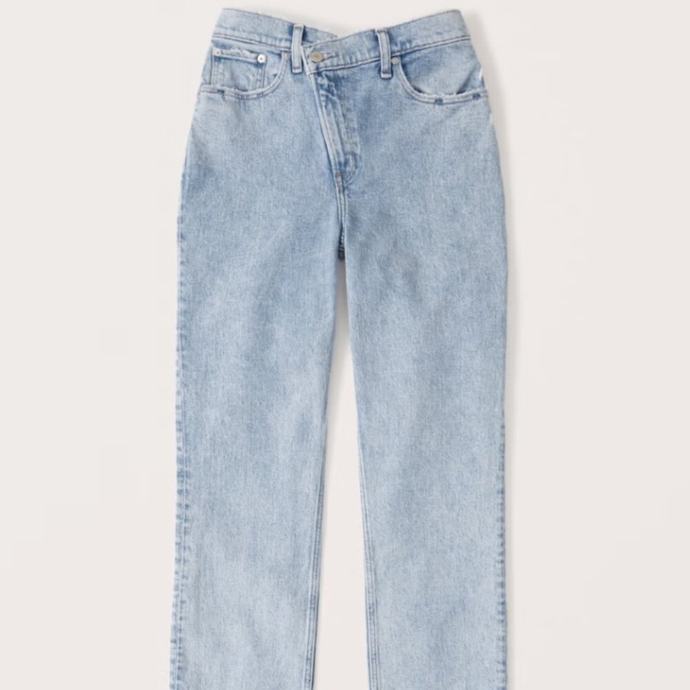 Abercrombie Curve Love Ultra High Rise 90s Straight Jean 25 - Picture 4 of 13